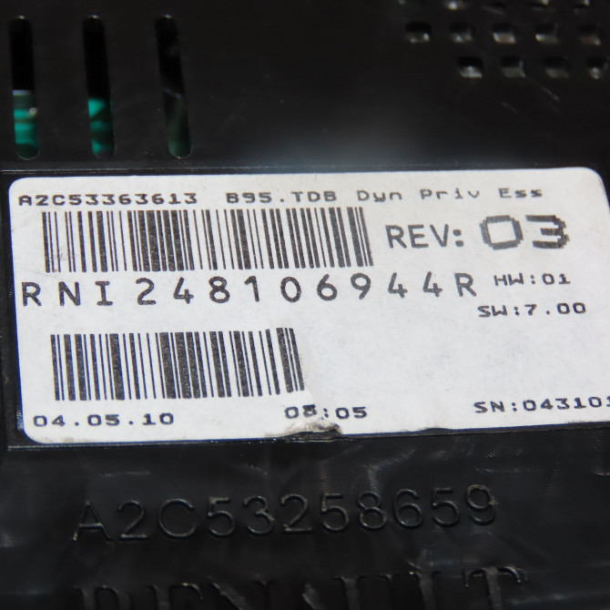 Compteur occasion RENAULT MEGANE III Phase 1 11-2008->01-2012 1.4 TCE 16v 130ch 248106944R 4