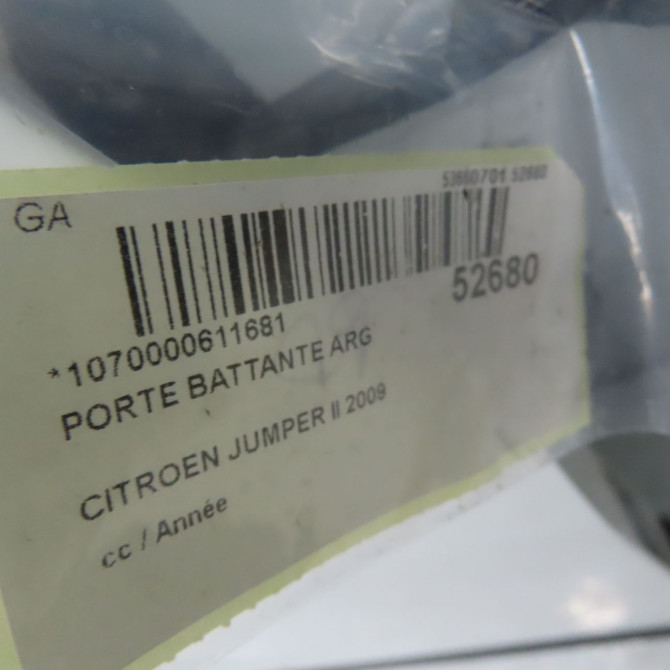 Porte battante arrière gauche occasion CITROEN JUMPER III Phase 1 06-2006->... 1617322880 5