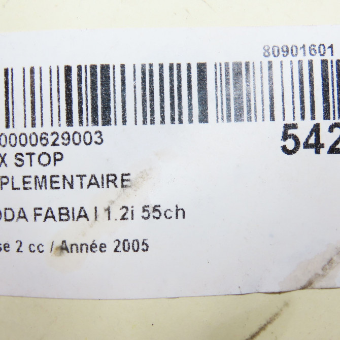 Feux stop supplementaire occasion SKODA FABIA I Phase 2 09-2004->05-2007 1.2i 55ch 6Y6945097A 4