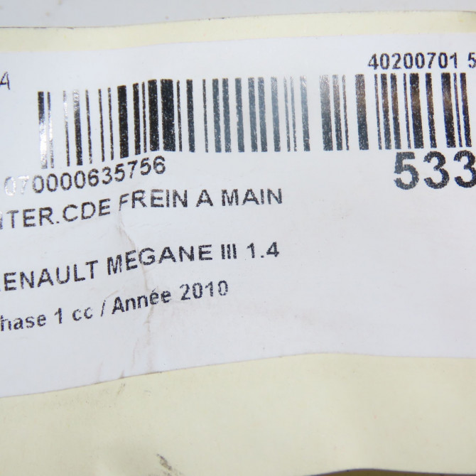 Interrupteur commande de frein a main occasion RENAULT MEGANE III Phase 1 11-2008->01-2012 1.4 TCE 16v 130ch 363211899R 5