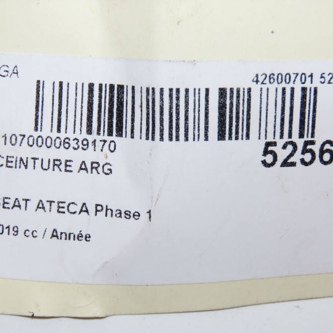 Ceinture arrière gauche occasion SEAT ATECA Phase 1 06-2016->... 575857805CRAA 6