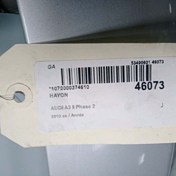 Hayon occasion AUDI A3 II Phase 2 06-2008->07-2012 8P3827023AF 2