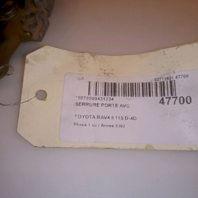 Serrure porte avg occasion TOYOTA RAV4 II Phase 1 07-2000->10-2003 115 D-4D 6932042360 5