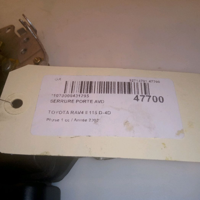 Serrure porte avd occasion TOYOTA RAV4 II Phase 1 07-2000->10-2003 115 D-4D 6931042330 5