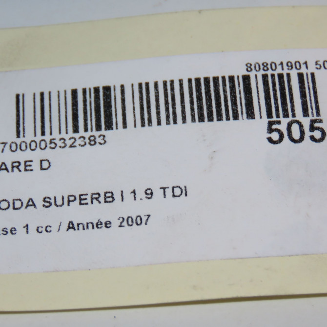 Phare droit occasion SKODA SUPERB I Phase 1 06-2002->06-2008 1.9 TDI 130ch 3U1941018N 6