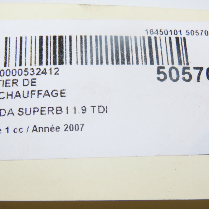 Boitier de préchauffage occasion SKODA SUPERB I Phase 1 06-2002->06-2008 1.9 TDI 130ch 5