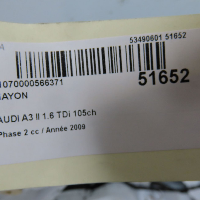 Hayon occasion AUDI A3 II Phase 2 06-2008->07-2012 1.6 TDi 105ch 8P3827023AF 5