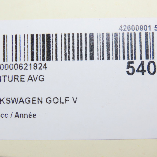 Ceinture avant gauche occasion VOLKSWAGEN GOLF V Phase 1 11-2003->10-2008 1.4i 75ch 1K4857705ARRAA 7