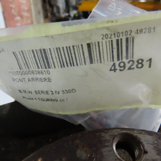 Pont arriere occasion B.M.W. SERIE 3 IV Phase 1 04-1995->04-1999 330D 183ch 33107505743 6