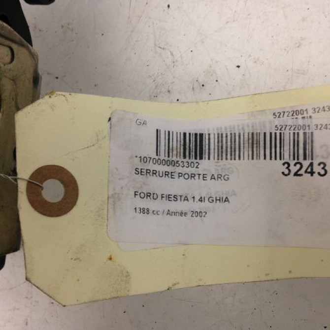 Serrure porte arg occasion FORD FIESTA V Phase 1 09-2002->10-2005 1.4i 1372487 3