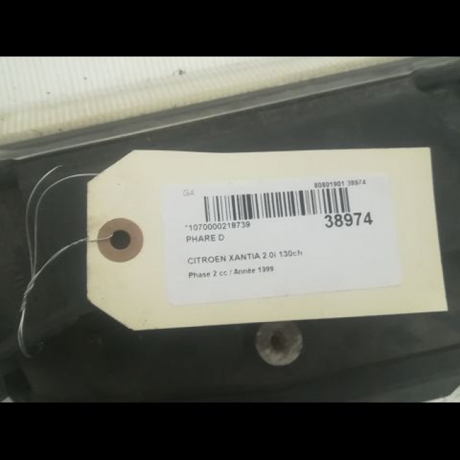 Phare droit occasion CITROEN XANTIA Phase 2 12-1997->06-2001 2.0i 130ch 6205R9 3