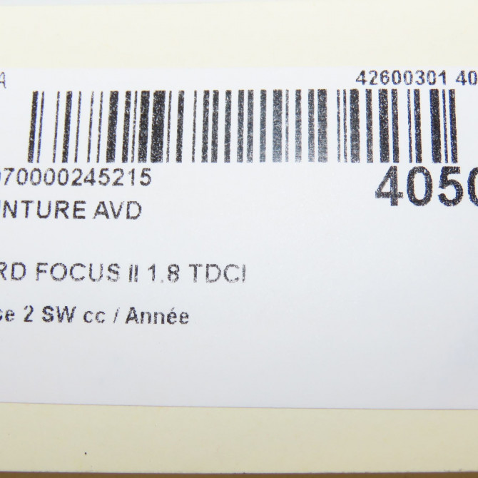Ceinture avant droite occasion FORD FOCUS II Phase 1 04-1995->04-1999 1.8 TDCI 115ch 1582245 5