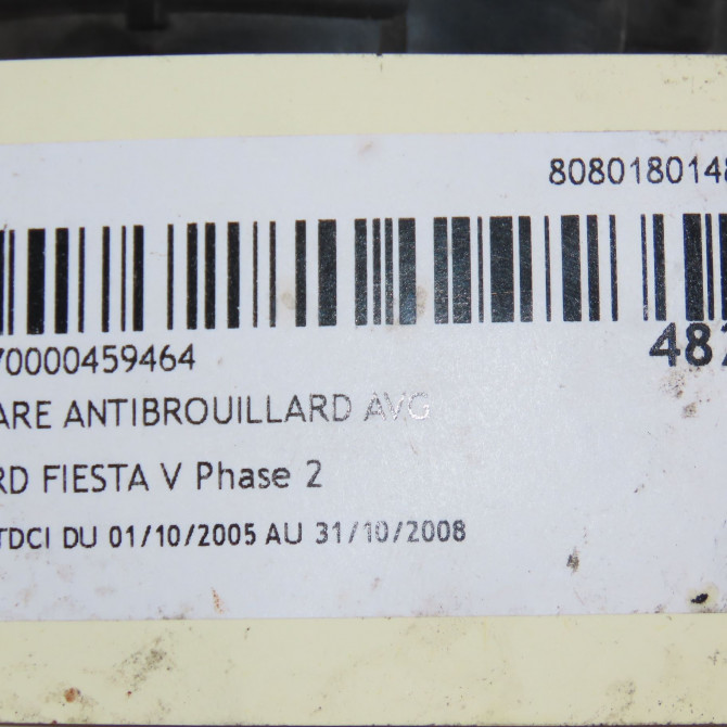 Phare antibrouillard avant gauche occasion FORD FIESTA V Phase 2 10-2005->10-2008 1.4 TDCI 1151755 5