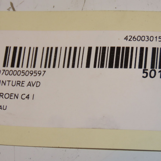 Ceinture avant droite occasion CITROEN C4 PICASSO I Phase 1 01-2007->10-2013 2.0 HDi 150ch 8976L7 3