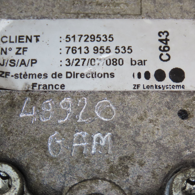 Pompe direction assistee occasion FIAT DOBLO I Phase 2 01-2006->12-2009 1.3 DT 75ch 52062446 4