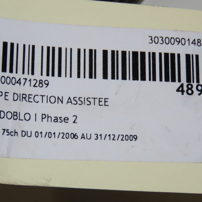 Pompe direction assistee occasion FIAT DOBLO I Phase 2 01-2006->12-2009 1.3 DT 75ch 52062446 5