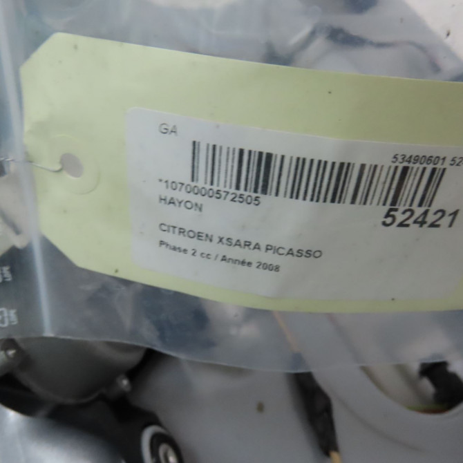 Hayon occasion CITROEN XSARA PICASSO Phase 2 02-2004->12-2010 1.6 HDI 92 ch 8701L3 8