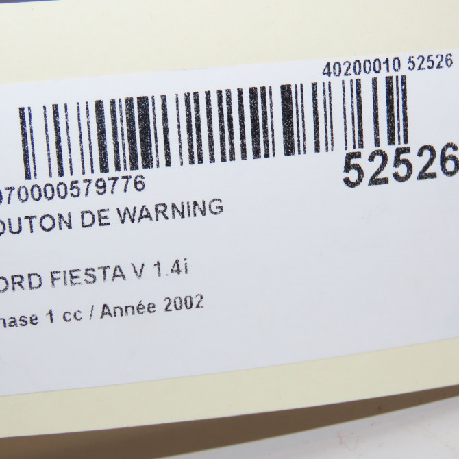 Bouton de warning occasion FORD FIESTA V Phase 1 09-2002->10-2005 1.4i 1142864 4