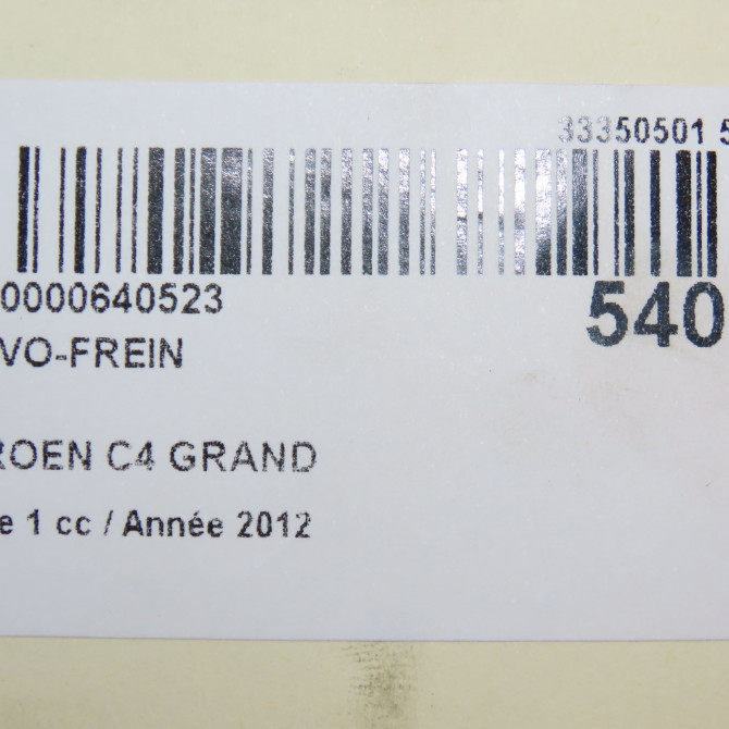 Servo-frein occasion CITROEN C4 GRAND PICASSO I Phase 1 10-2006->09-2013 1.6 HDI 110ch 6