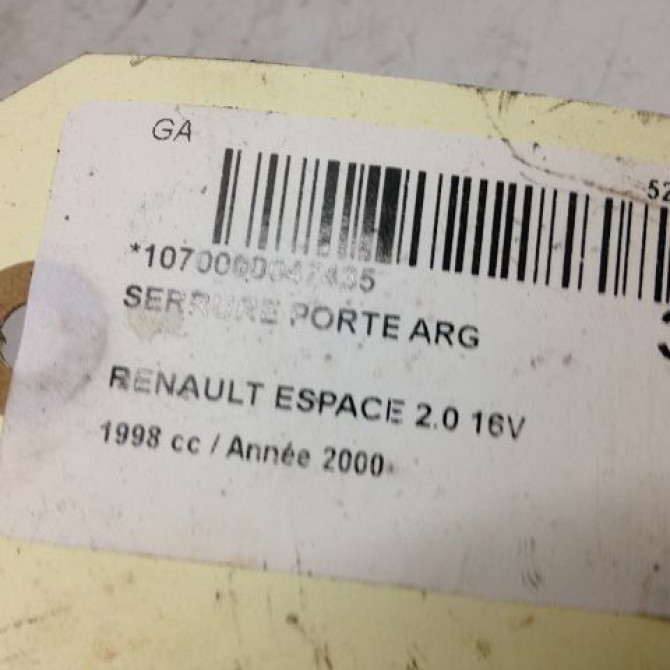 Serrure porte arg occasion RENAULT ESPACE III Phase 1 12-1996->09-2002 2.0 16v 6025309505 4