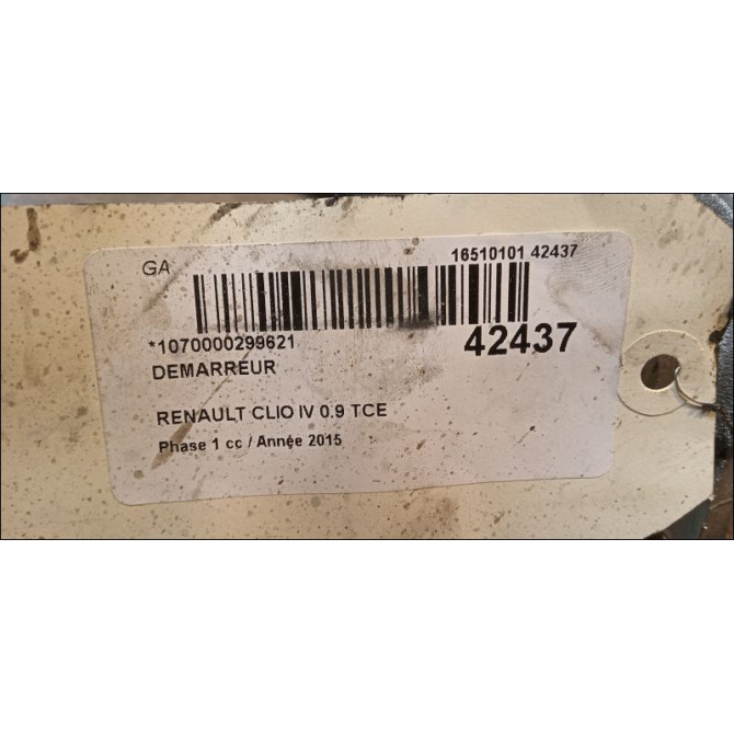 Démarreur occasion RENAULT CLIO IV Phase 1 07-2012->... 0.9 TCE 90ch 233000557R 4