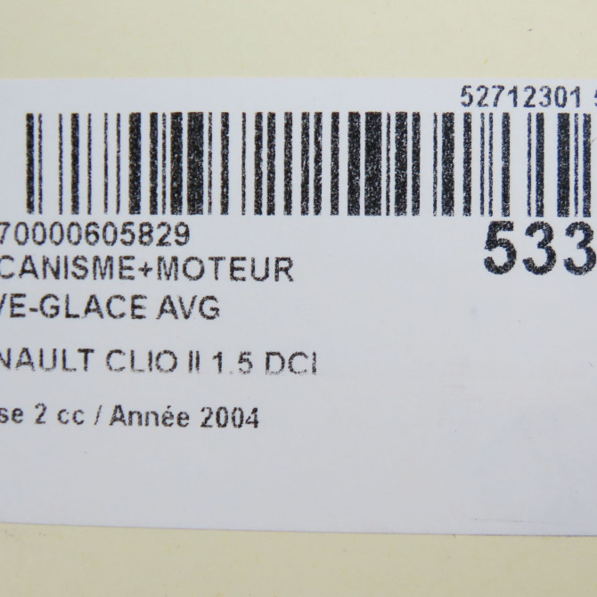 Mecanisme+moteur leve-glace avg occasion RENAULT CLIO II Phase 2 06-2001->07-2006 1.5 DCI 65ch 7700842247 8