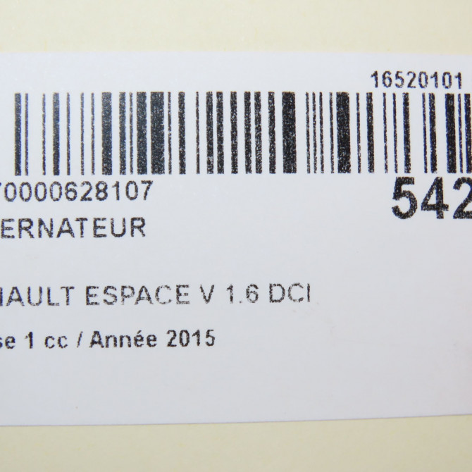 Alternateur occasion RENAULT ESPACE V Phase 1 02-2015->... 1.6 DCI 160ch 231004BE0B 8