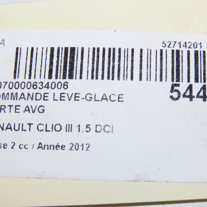 Commande lève-glace porte avant gauche occasion RENAULT CLIO III Phase 2 03-2009->12-2014 1.5 DCI 75ch 8200214943 5