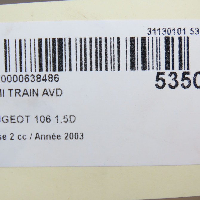 Demi train avant droit occasion PEUGEOT 106 Phase 2 04-1996->09-2003 1.5D 330776 6