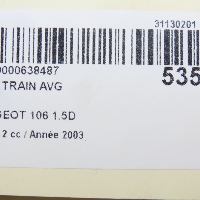 Demi train avant gauche occasion PEUGEOT 106 Phase 2 04-1996->09-2003 1.5D 3644C4 5
