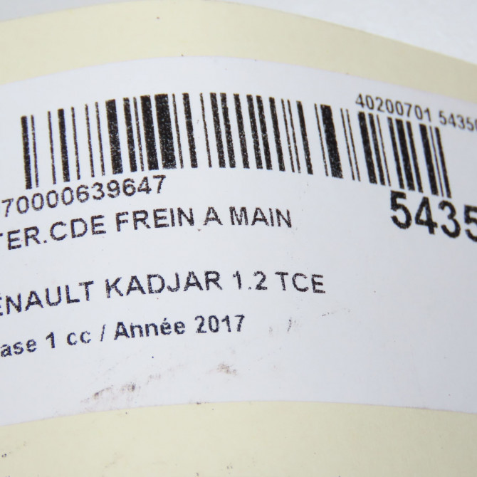 Interrupteur commande de frein a main occasion RENAULT KADJAR Phase 1 06-2015->... 1.2 TCE 130ch 363216544R 5