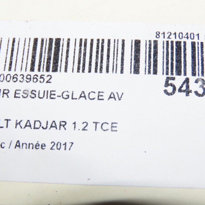 Moteur essuie-glace avant occasion RENAULT KADJAR Phase 1 06-2015->... 1.2 TCE 130ch 288004EH0B 6