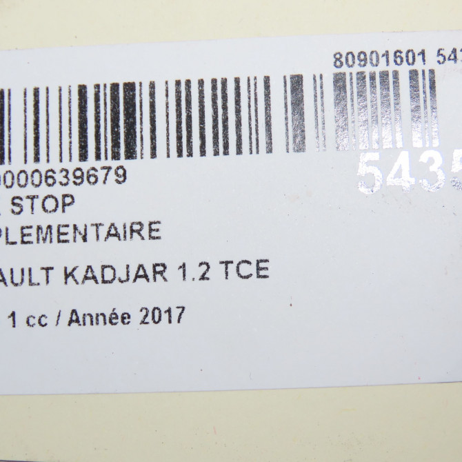 Feux stop supplementaire occasion RENAULT KADJAR Phase 1 06-2015->... 1.2 TCE 130ch 265901407R 5