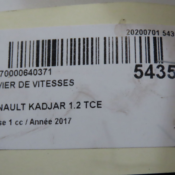 Levier de vitesses occasion RENAULT KADJAR Phase 1 06-2015->... 1.2 TCE 130ch 349014PM0E 6