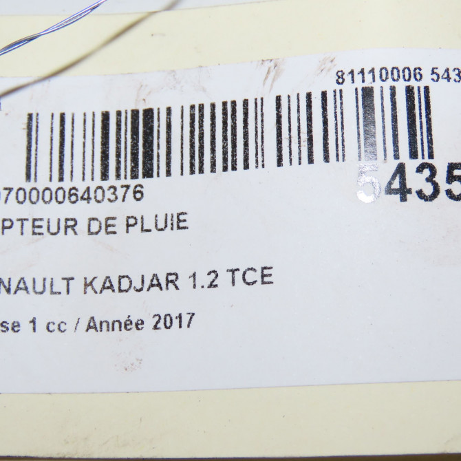 Capteur de pluie occasion RENAULT KADJAR Phase 1 06-2015->... 1.2 TCE 130ch 285356725R 5