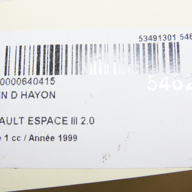 Verin droit hayon occasion RENAULT ESPACE III Phase 1 12-1996->09-2002 2.0 6025300735 4