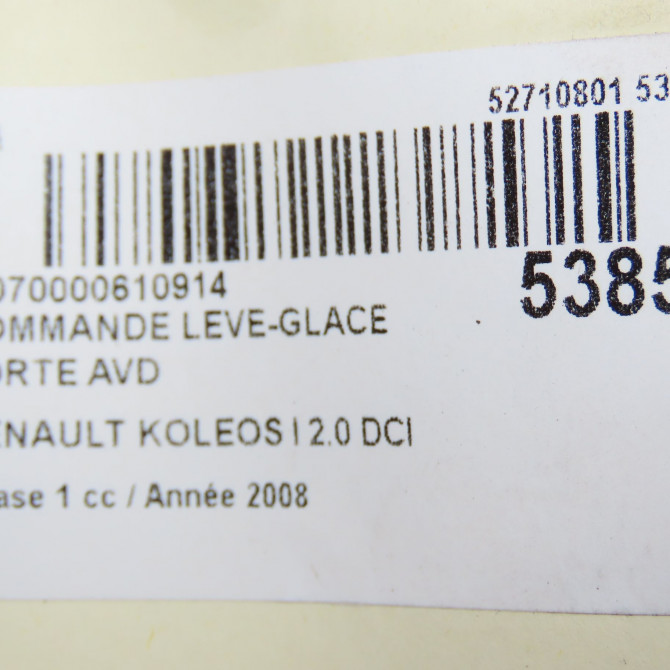 Commande lève-glace porte avant droite occasion RENAULT KOLEOS I Phase 1 06-2008->12-2011 2.0 DCI 150ch 5