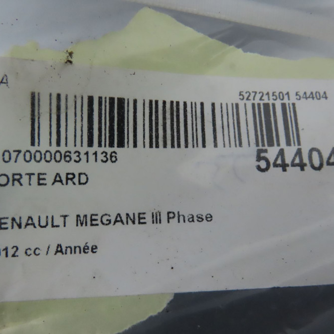 Porte arrière droite occasion RENAULT MEGANE III Phase 2 01-2012->06-2014 821006014R 5