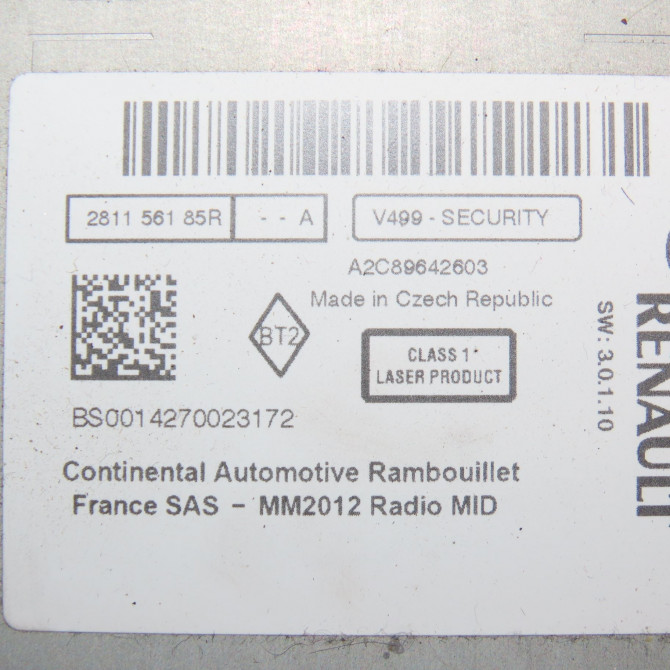 Autoradio occasion RENAULT MEGANE III Phase 3 10-2013->... 1.5 DCI 95ch 281156503R 4