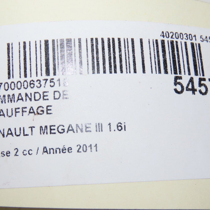 Commande de chauffage occasion  275101203R 5