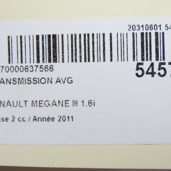 Transmission avant gauche occasion  391013387R 6