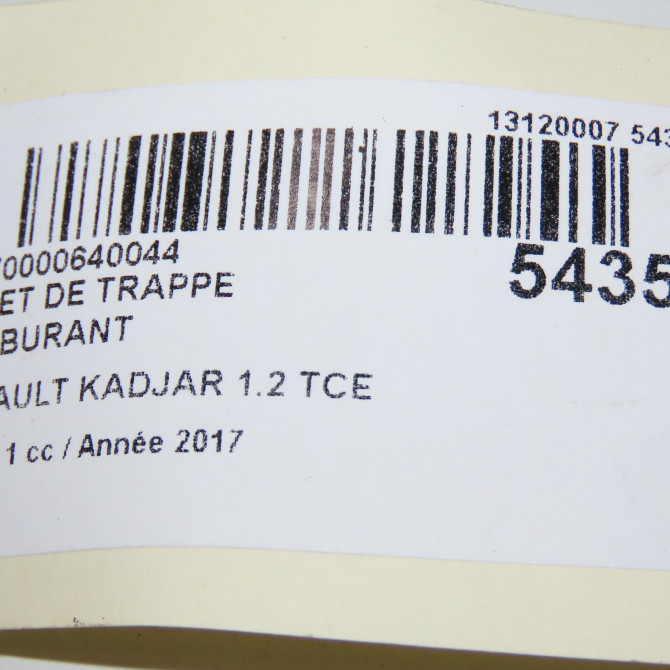 Volet de trappe carburant occasion RENAULT KADJAR Phase 1 06-2015->... 1.2 TCE 130ch 788329267R 4