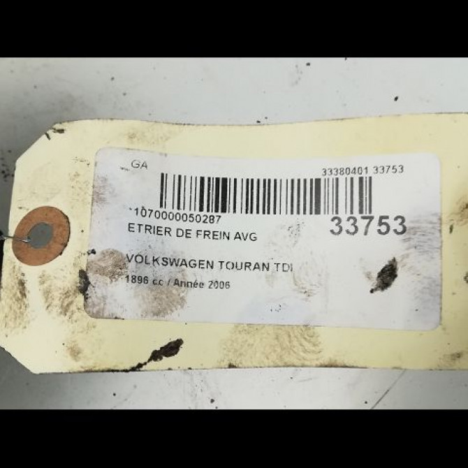 Etrier de frein avant gauche occasion VOLKSWAGEN TOURAN I Phase 1 03-2003->12-2006 1K0615123E 3