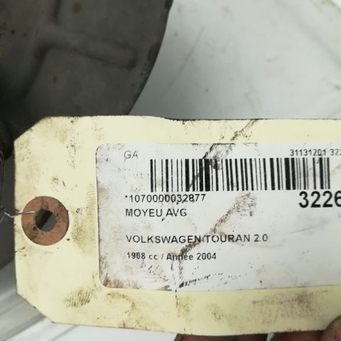 Moyeu avg occasion VOLKSWAGEN TOURAN I Phase 1 03-2003->12-2006 5K0498621 3