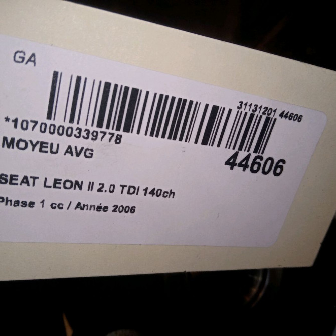 Moyeu avg occasion SEAT LEON II Phase 1 09-2005->05-2009 2.0 TDI 140ch 5K0498621 4