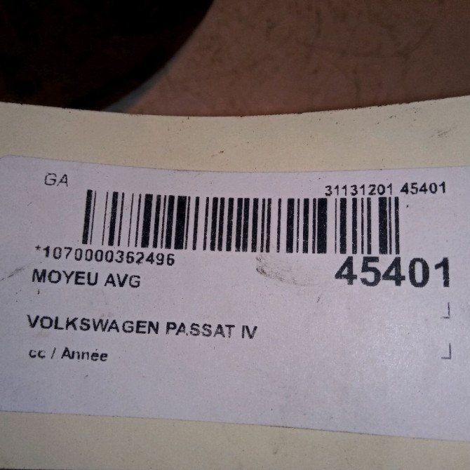 Moyeu avg occasion  5K0498621 4