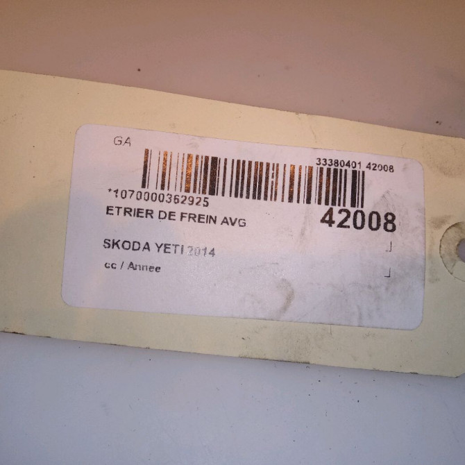 Etrier de frein avant gauche occasion SKODA YETI 1K0615123E 4