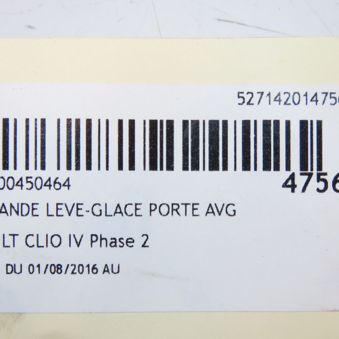 Commande lève-glace porte avant gauche occasion RENAULT CLIO IV Phase 2 08-2016->... 0.9i TCE 254118044R 4