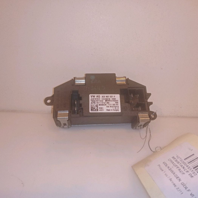 Resistance de chauffage occasion VOLKSWAGEN GOLF VI Phase 1 10-2008->04-2013 2.0 TDI 140ch 1K0963235H 1