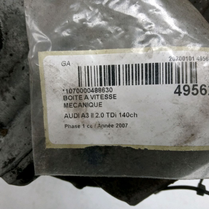 Boîte à vitesse mecanique occasion AUDI A3 II Phase 1 06-2003->06-2008 2.0 TDi 140ch 2Q300011CB 6